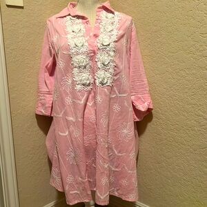 Beautiful 💯 % cotton tunic. Size L Iconique .